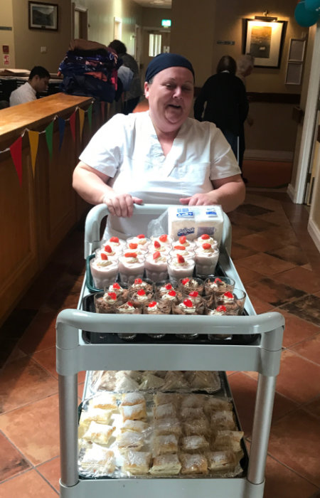 image of a worker delivering food at Rathkeevan Nursing Home